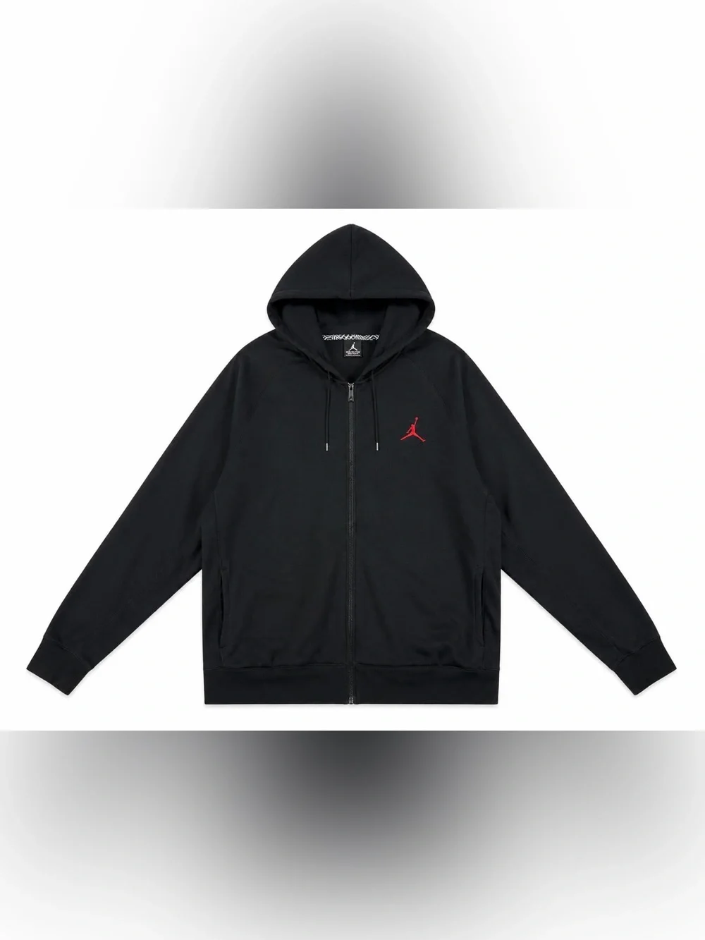 Nike Air Jordan Hoodie Mens 3XL Black Red Jumpman Full Zip Sweatshirt